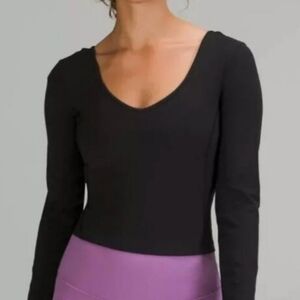 Lululemon Align Long Sleeved Black Top-sz small/2